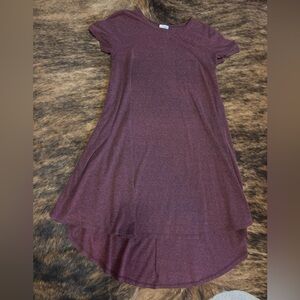 LuLaRoe High Low Dress in Burgundy